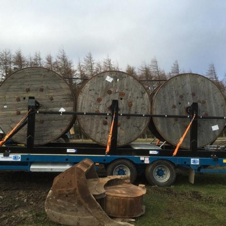 Cable Spooling Skid Frame with Reels